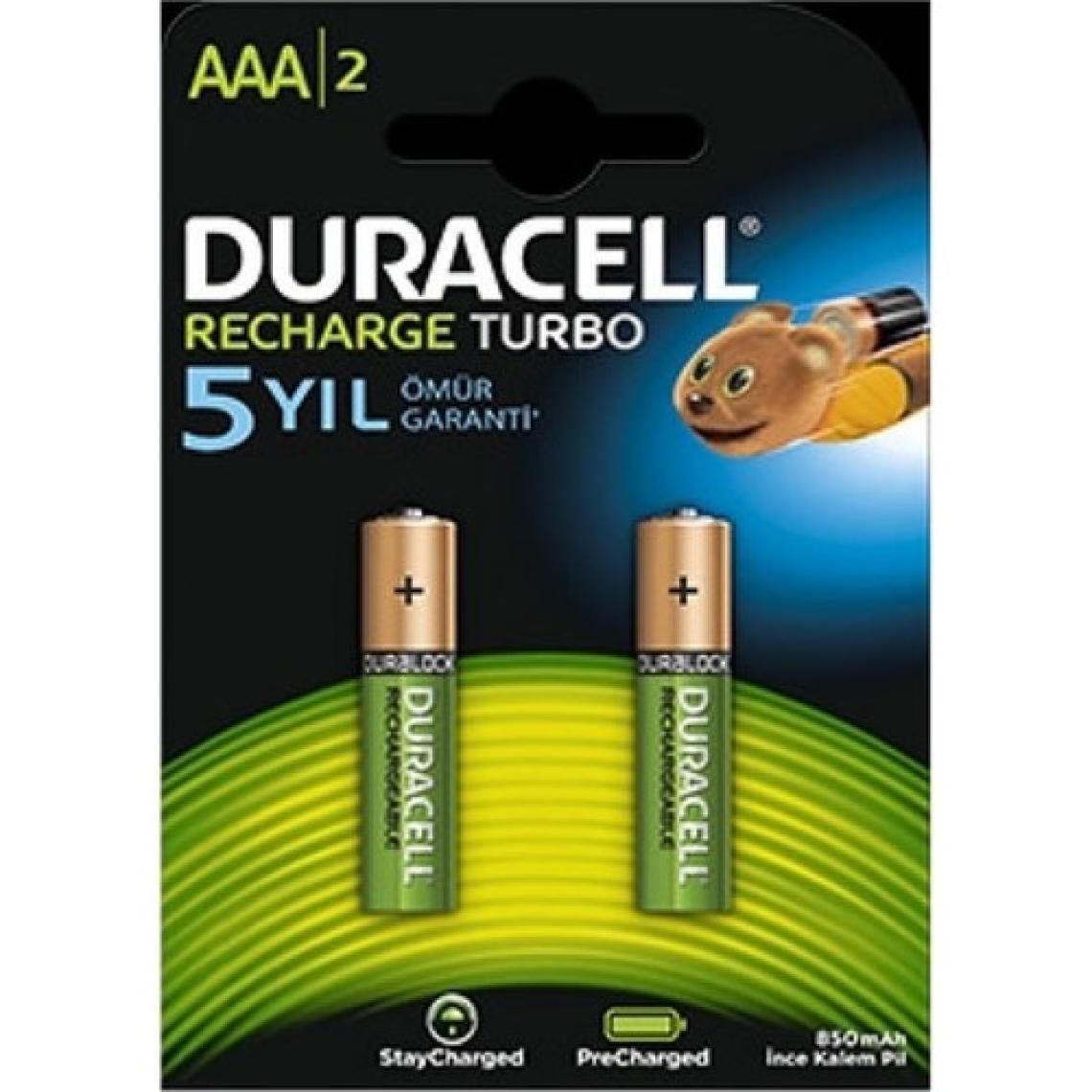 Duracell Şarjlı Ince Kalem Pil Aaa 900 Mah 2'li