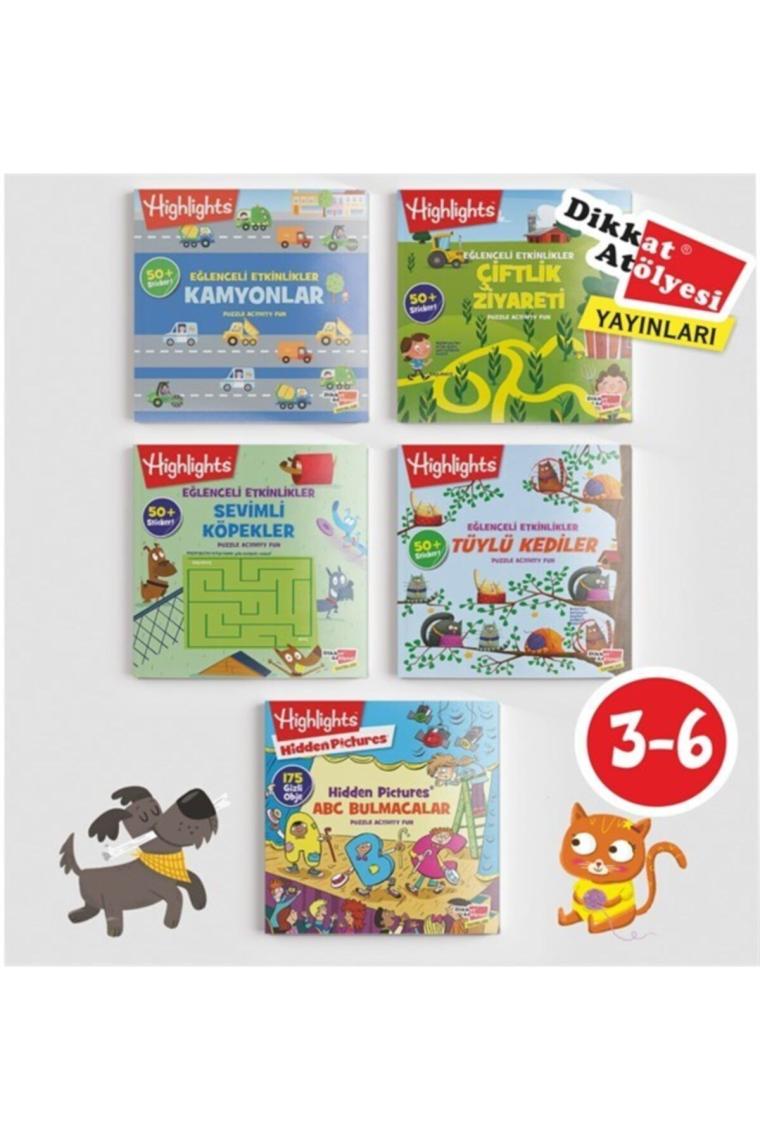 Highlights Sticker Eğlenceli Etkinliklerle Hikayeli Bulmaca 5'li Set - Kolektif