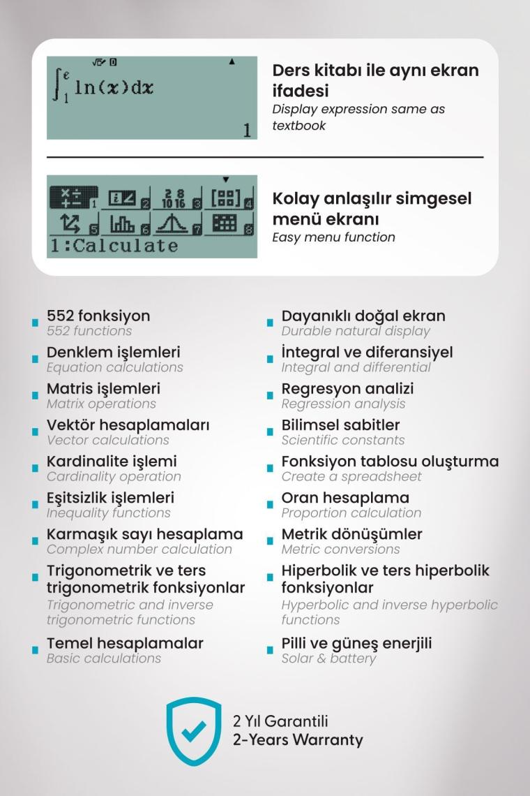 Daxı X-900 552 Fonksiyonlu Bilimsel Hesap Makinesi