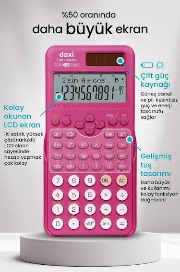 Daxi X-800 Yeni Nesil 240 Fonksiyonlu Bilimsel Hesap Makinesi