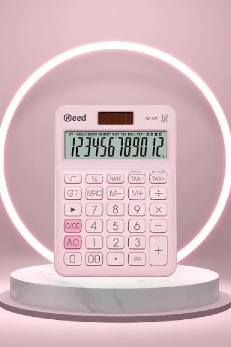 Need ND-10P Pastel Pembe Hesap Makinesi