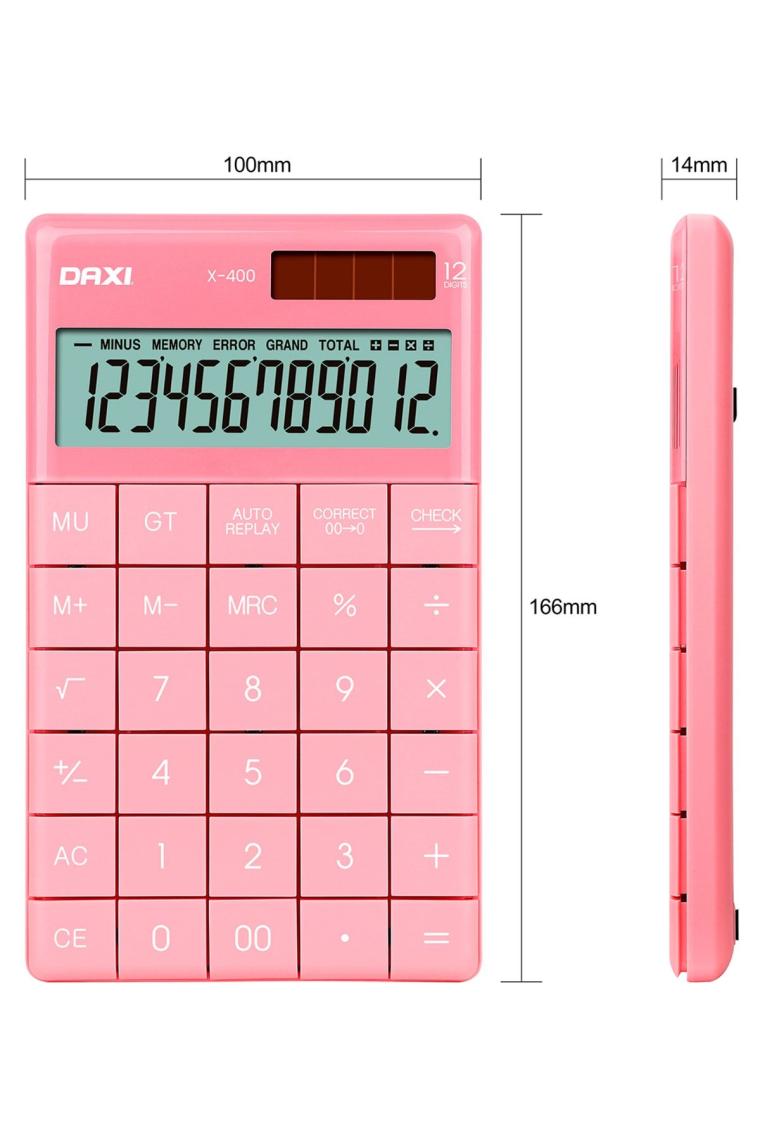 Daxı X-400 Pembe Hesap Makinesi