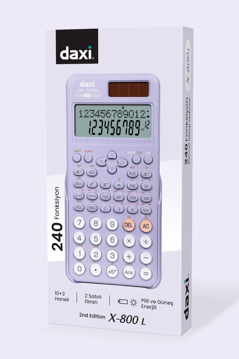 Daxı X 800 Lila 240 Fonksiyonlu Bilimsel Hesap Makinesi