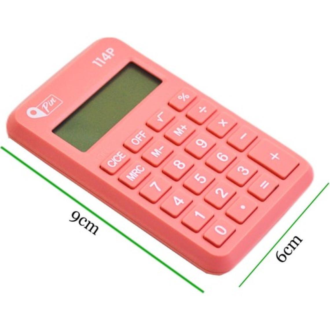 Pin 114P 8 Hane Pembe Mini Hesap Makinesi Gke
