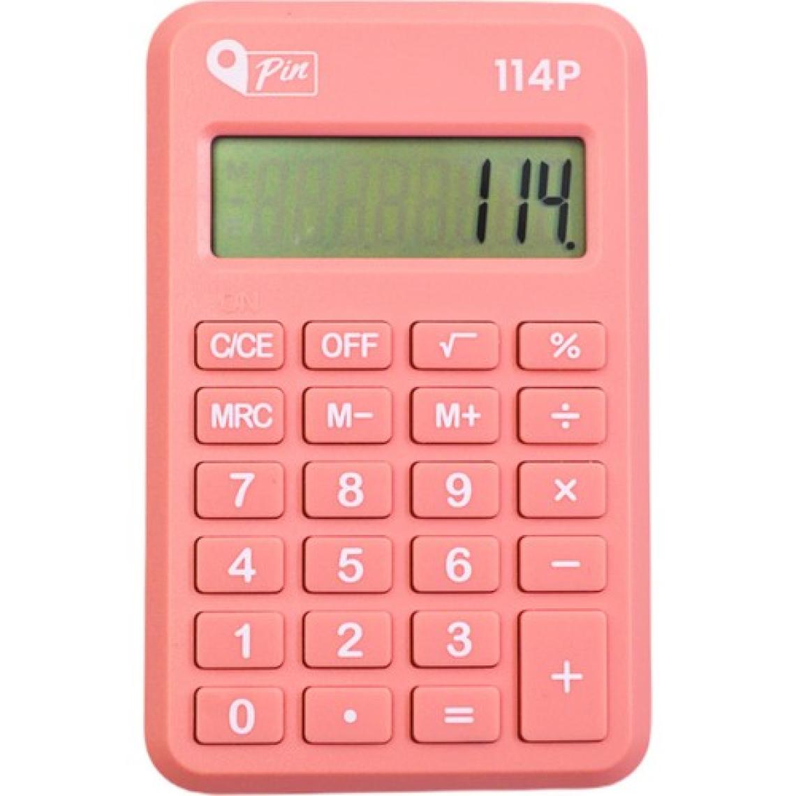 Pin 114P 8 Hane Pembe Mini Hesap Makinesi Gke