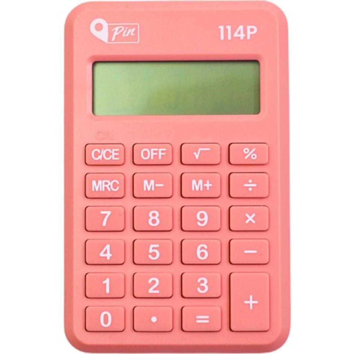 Pin 114P 8 Hane Pembe Mini Hesap Makinesi Gke