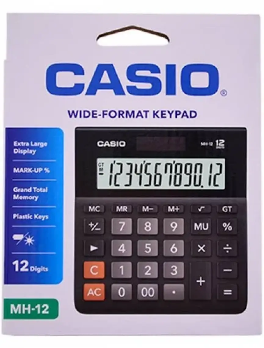 Casio MH-12 12 Hane Masa Üstü Hesap Makinesi