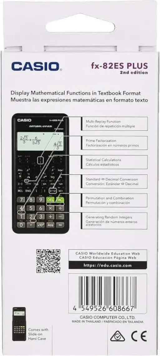 Casio FX-82ES Plus Bilimsel Fonksiyonlu Hesap Makinesi