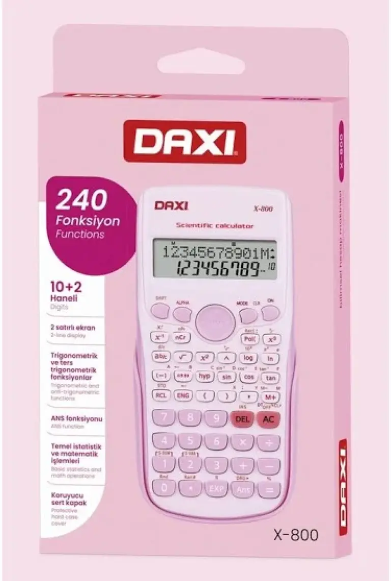 Daxi X-800 Yeni Nesil 240 Fonksiyonlu Bilimsel Hesap Makinesi