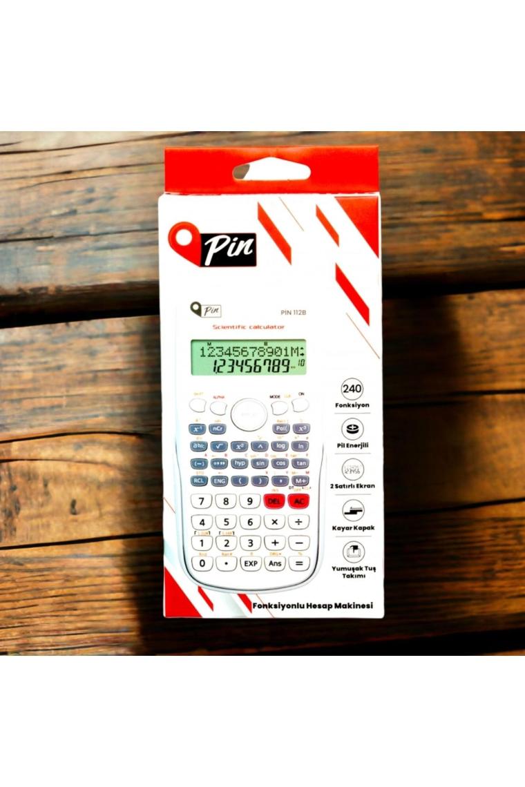 Pin 112B 240 Beyaz Bilimsel Fonksiyonlu Hesap Makinesi