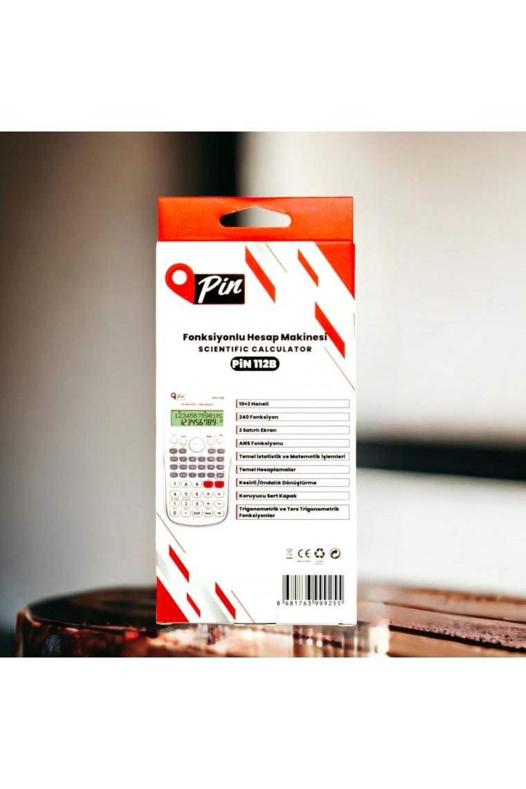 Pin 112B 240 Beyaz Bilimsel Fonksiyonlu Hesap Makinesi