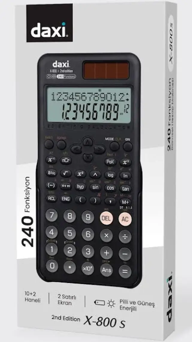 Daxi X-800 Yeni Nesil 240 Fonksiyonlu Bilimsel Hesap Makinesi
