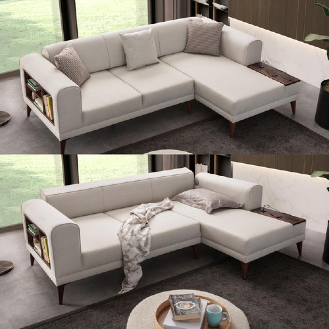 Edsy Home Drog Köşe Koltuk Takımı Krem