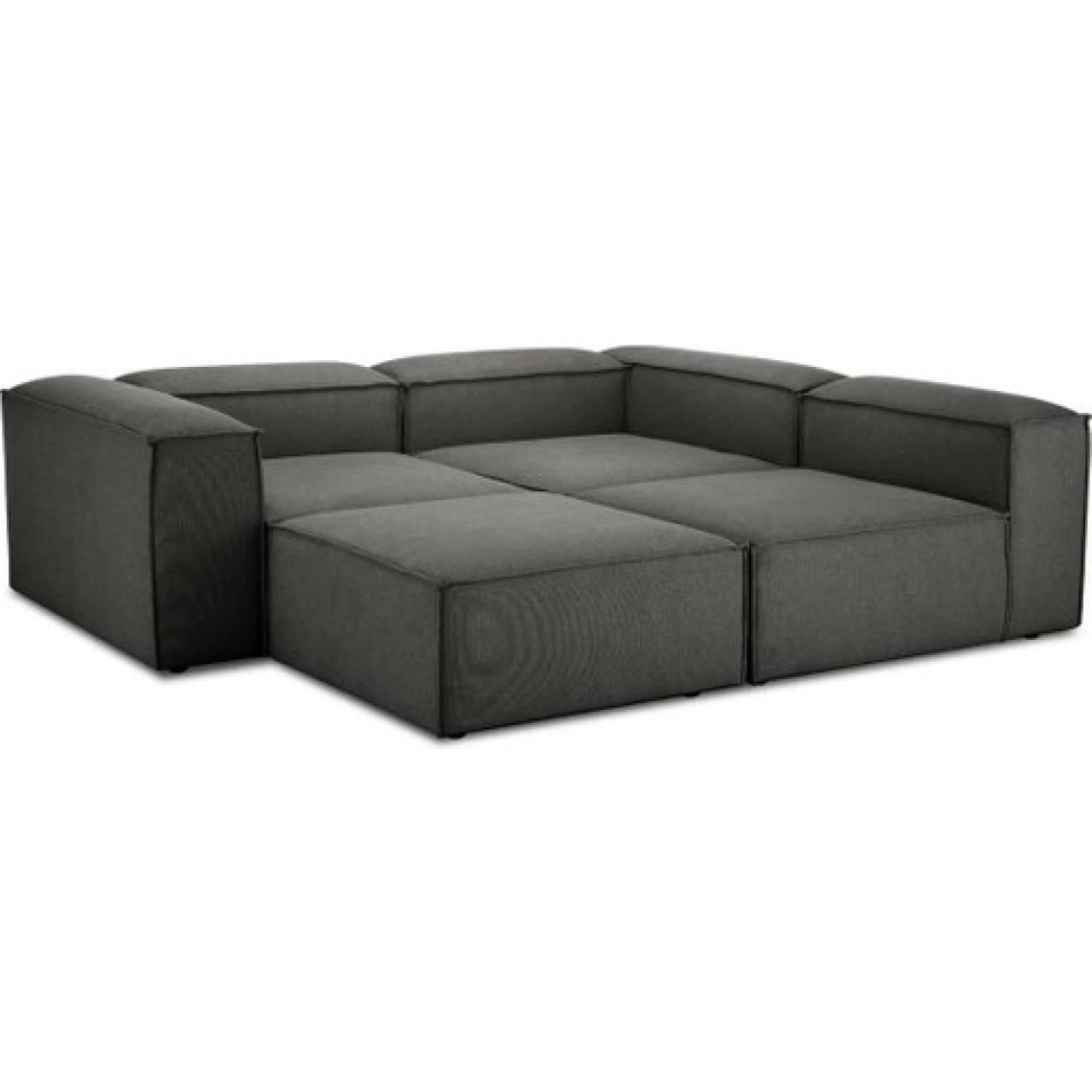 Edsy Home Mira Relax 4 Modül Köşe Koltuk ( Antrasit ) Keten Kumaş
