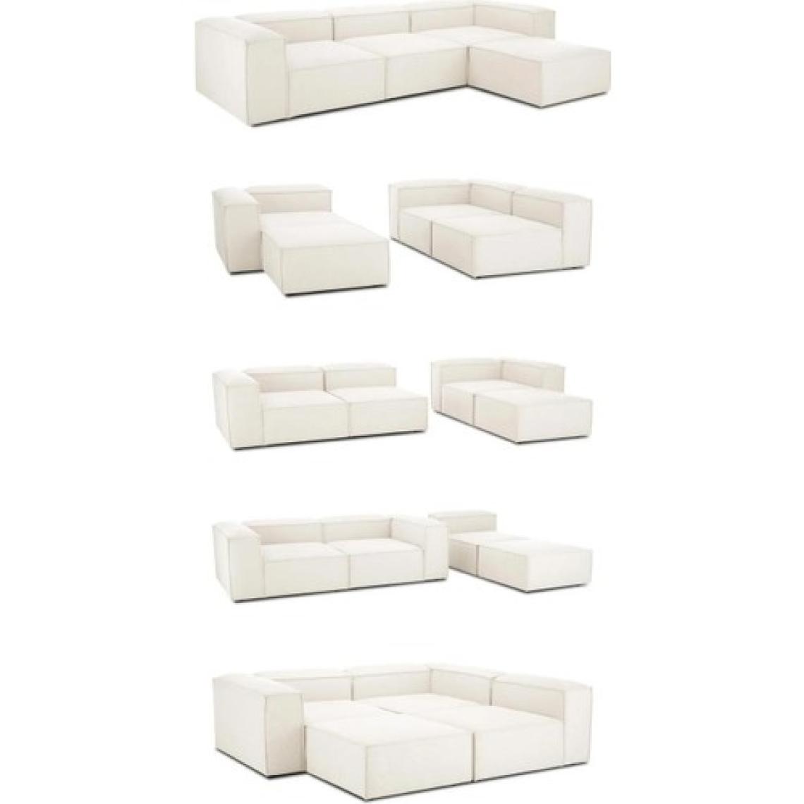 Edsy Home Mira Relax 4 Modül Köşe Koltuk ( Krem ) Keten Kumaş