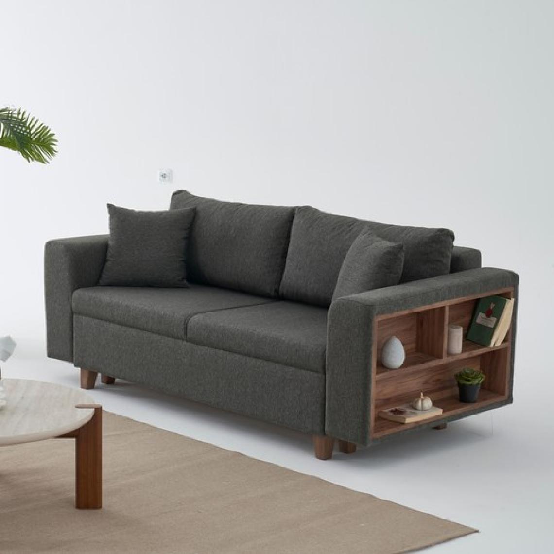 Rengar Köşe Takımı & Yataklı Bazalı Keten Kumaş Köşe Koltuk Takımı - Bordo E22