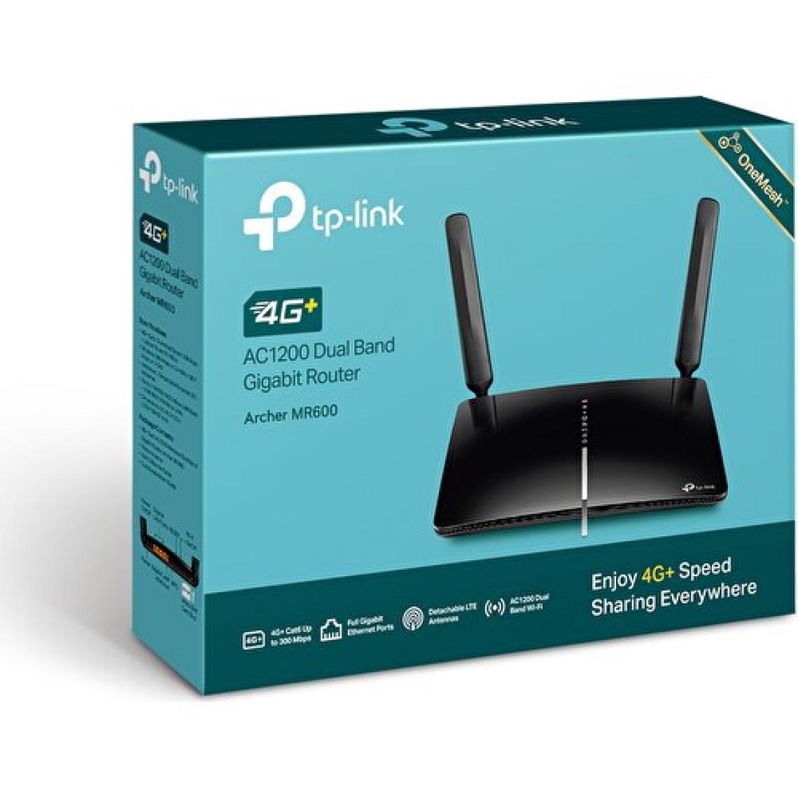 TP-Link Archer MR600, Cat6 AC1200 Mbps Kablosuz Dual-Band Gigabit 4G+ Router