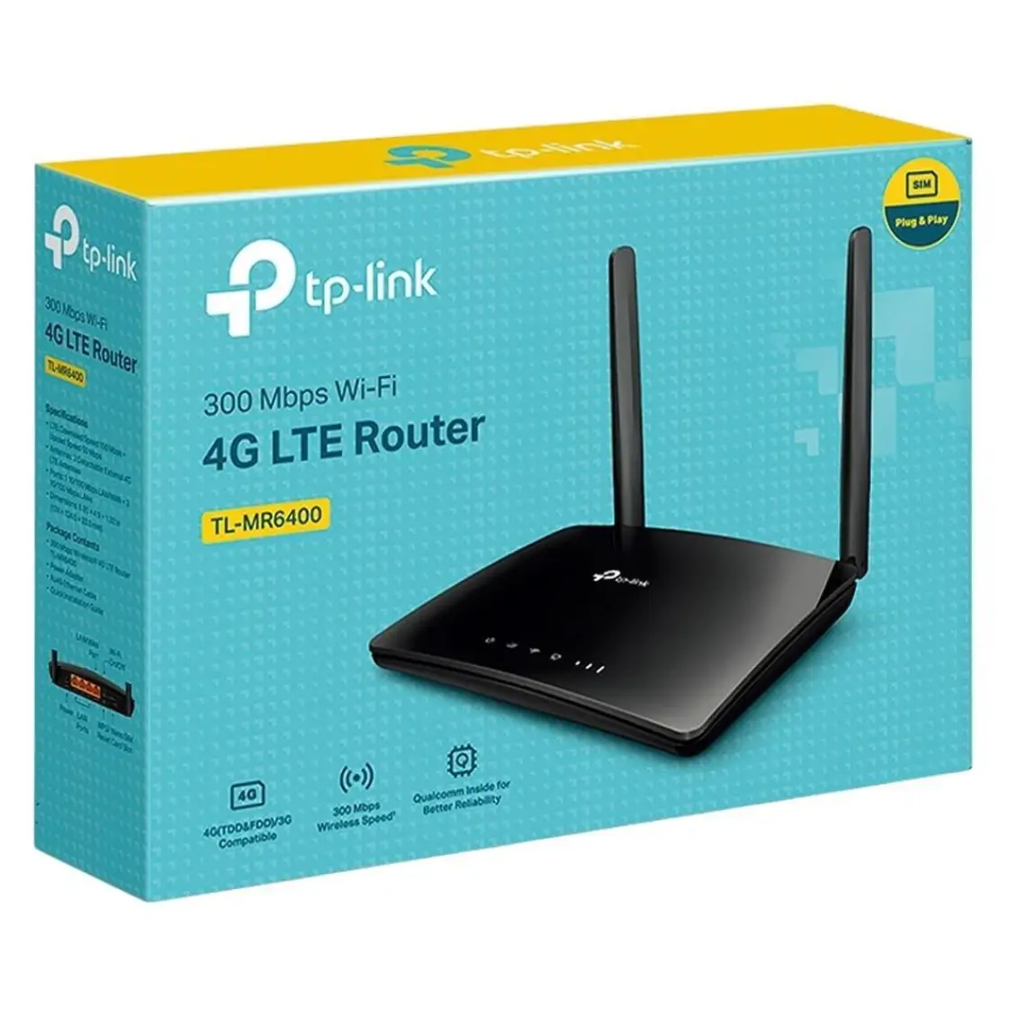 TP-Link TL-MR6400 | Kablosuz 4G LTE Router | N300 Mbps | 4G/3G SIM Yuvası | Kolay Kurulum | Konuk Ağı & Ebeveyn Kontrolü | Tüm Servis Sağlayıcılar ile Uyumludur