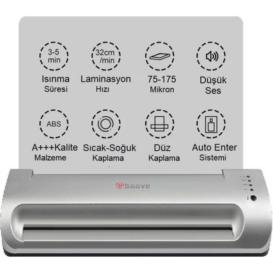 Baove OCW360 A3 Laminasyon Makinesi, Pvc Laminasyon Kaplama Makinesi + 10 Pvc Film