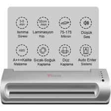 Baove OCW360 A3 Laminasyon Makinesi, Pvc Laminasyon Kaplama Makinesi + 10 Pvc Film