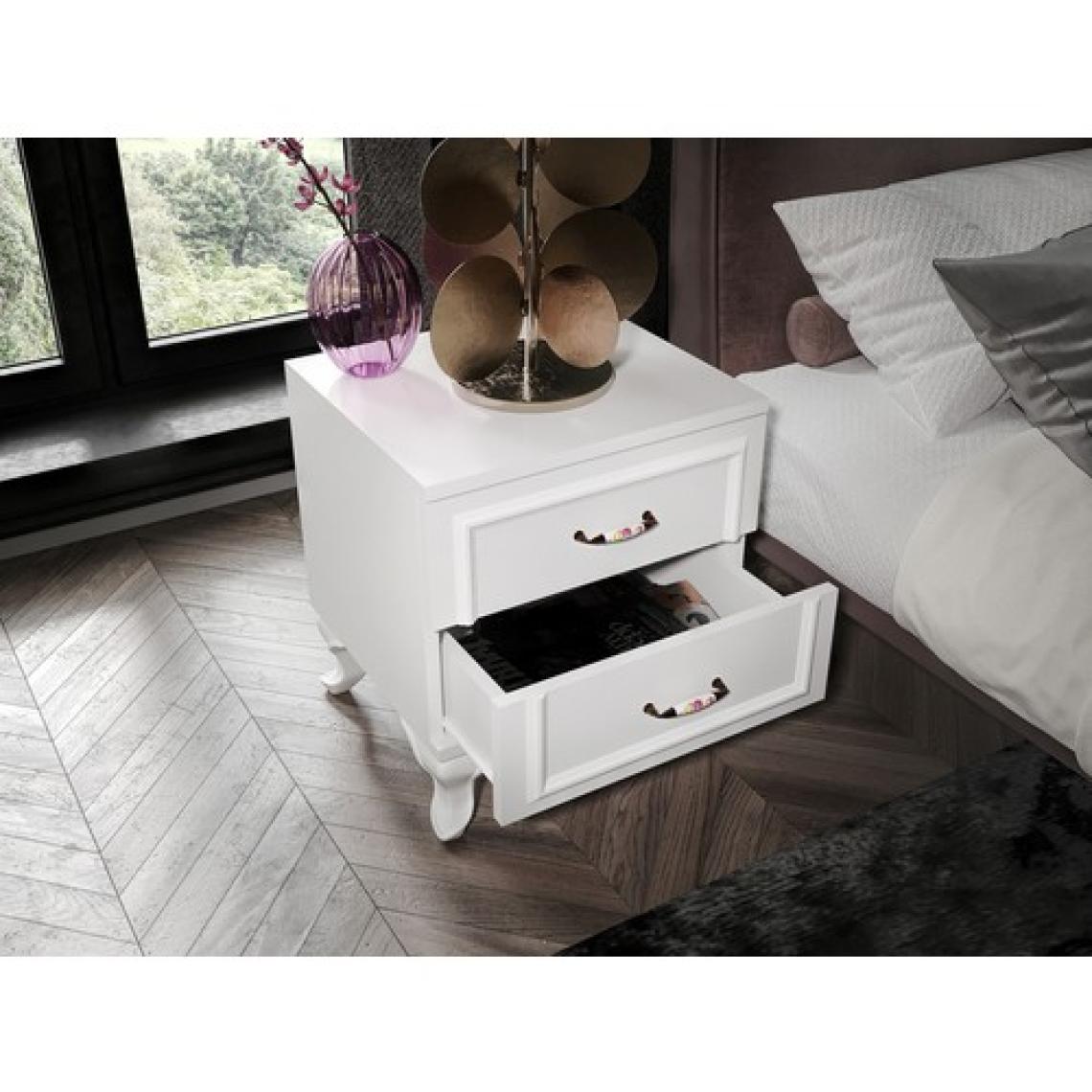 Kzn Home Kartopu 2 Çekmeceli Country Komodin - Tamamı 1. Kalite Mdflam