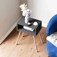 İntergo Ahşap Ayaklı Raflı Komodin
