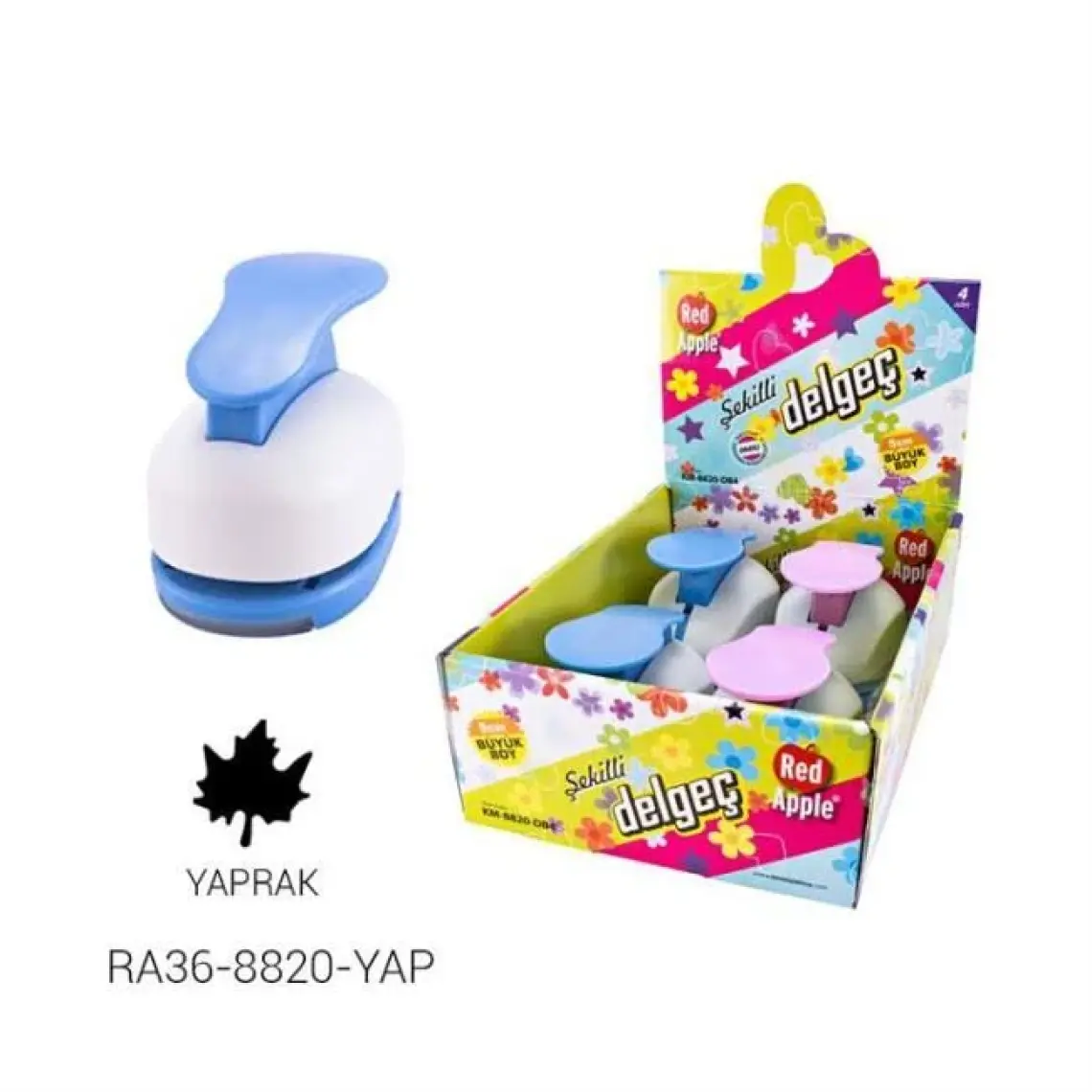 Red Apple  Şekilli Mega Boy Delgeç/Şekilgeç 4.3 cm Yaprak 32752