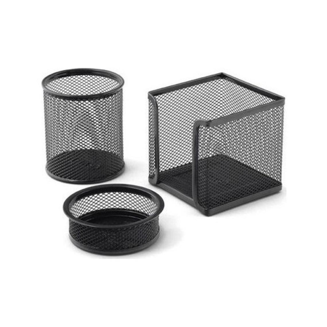 Sert Kırtasiye Metal Perfore Kalemlik Set 3'lü Siyah