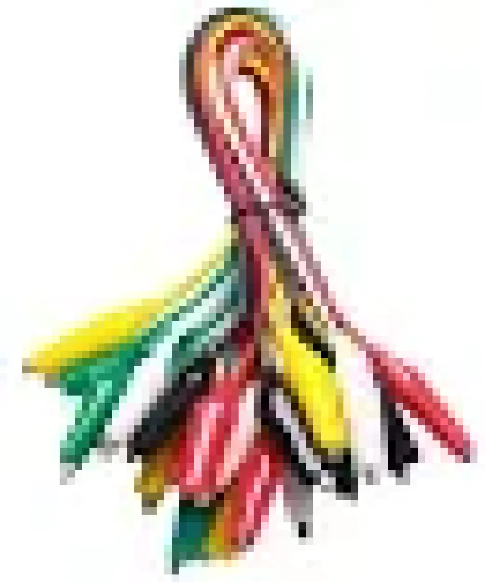 Artlantis Krokodil Kablo 52 cm 10 Lu 1 Paket Timsah Ağızlı Iki Tarafı Kıskaçlı Kablo Elektrik Deney Kablosu Klipsli