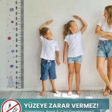 Pi Papers Galaksi Temalı Boy Cetveli - Duvarda Iz Bırakmayan Akıllı Kağıt Sticker, 200 cm Boy Ölçer