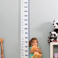 Alfabe Tasarımlı Boy Ölçme Cetveli - Asılabilir Boy Ölçer - Duvara Monte Bebek Boy Ölçer