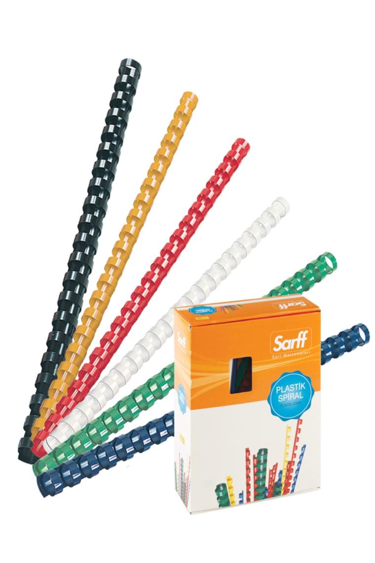 Sarff Bind Plastik Spiral 20mm  Beyaz