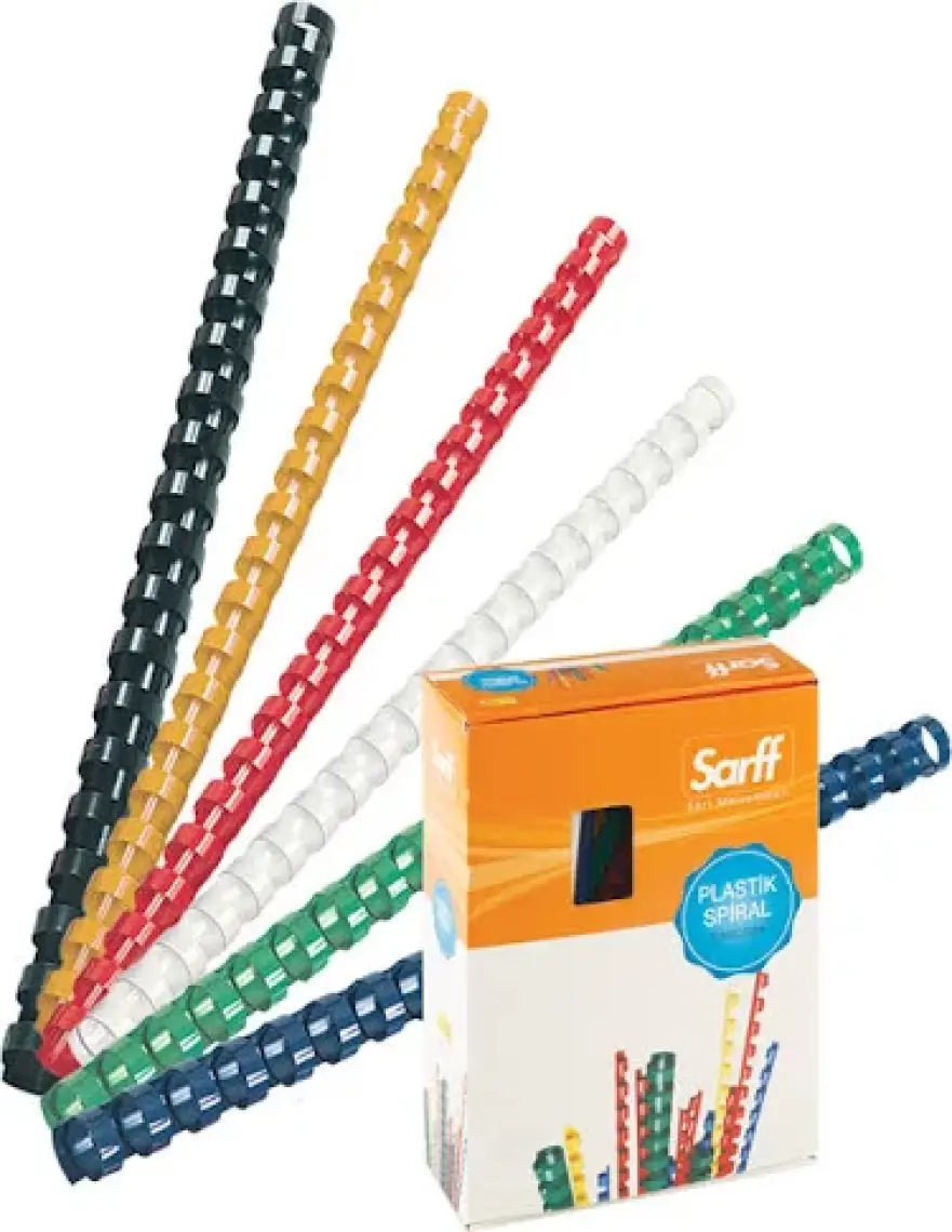 Sarff Bind Plastik Spiral 8mm Beyaz