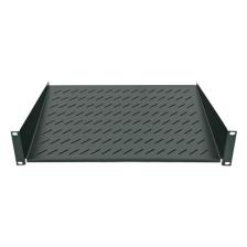 Canovate 19'' Kabinet Rafı Önden Bağlamalı 1u D=150MM Siyah Çelik 2 Noktadan Bağlantılı Kabin Rafı RAL9005