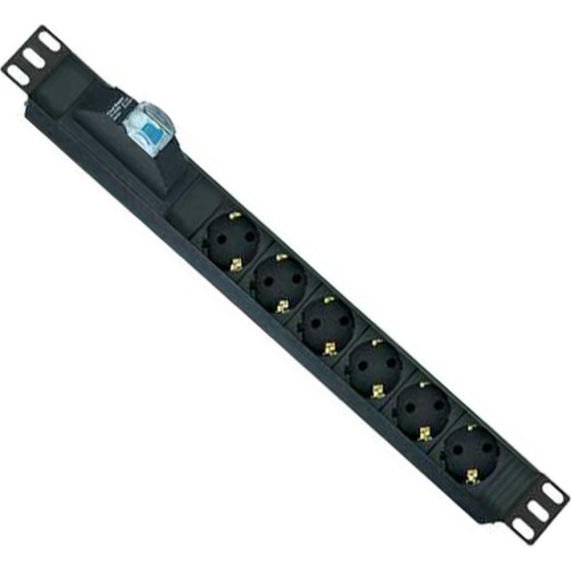 Ager 6XDIN49440 Soketli Schuko Grup Priz, 19'' 1u,   Pvc Gövdeli Ce Onaylı