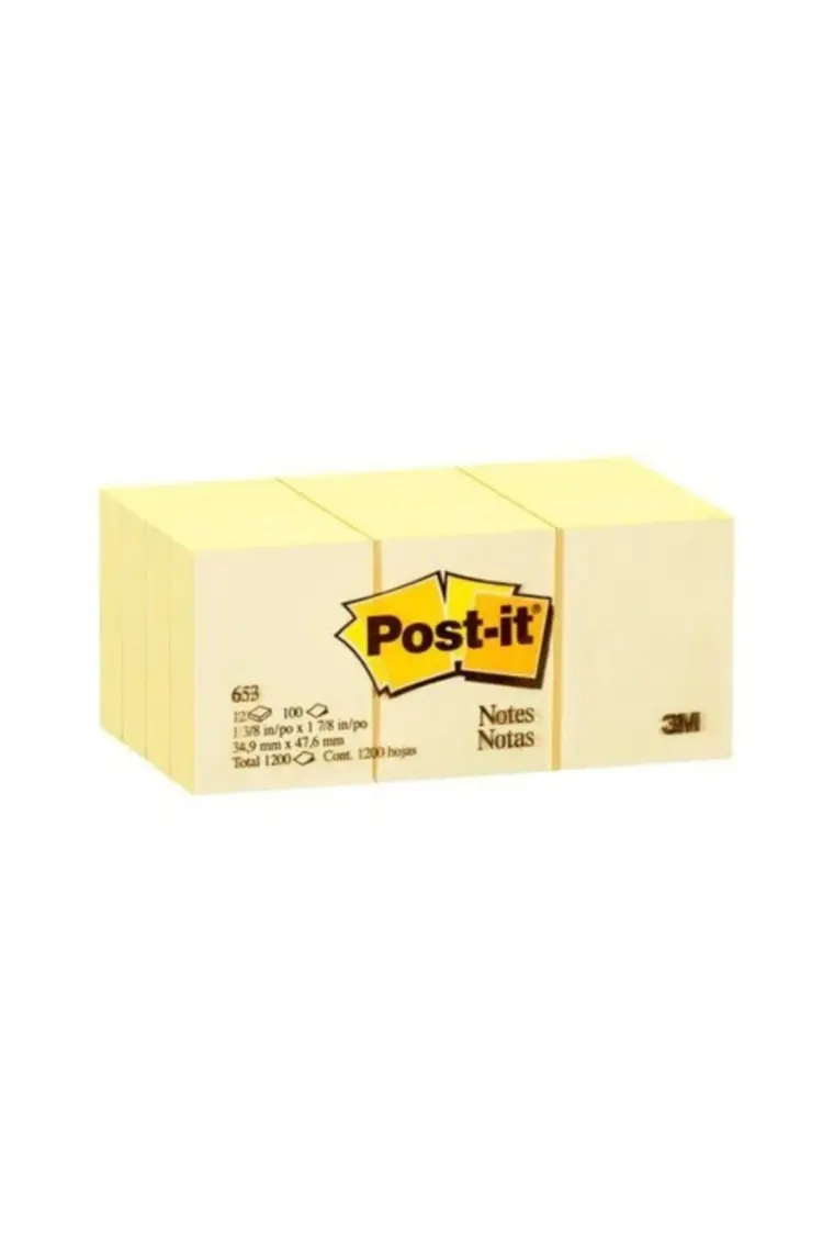 Post-İt Basic Not Sarı 12 X 100 Yaprak 35X48Mm
