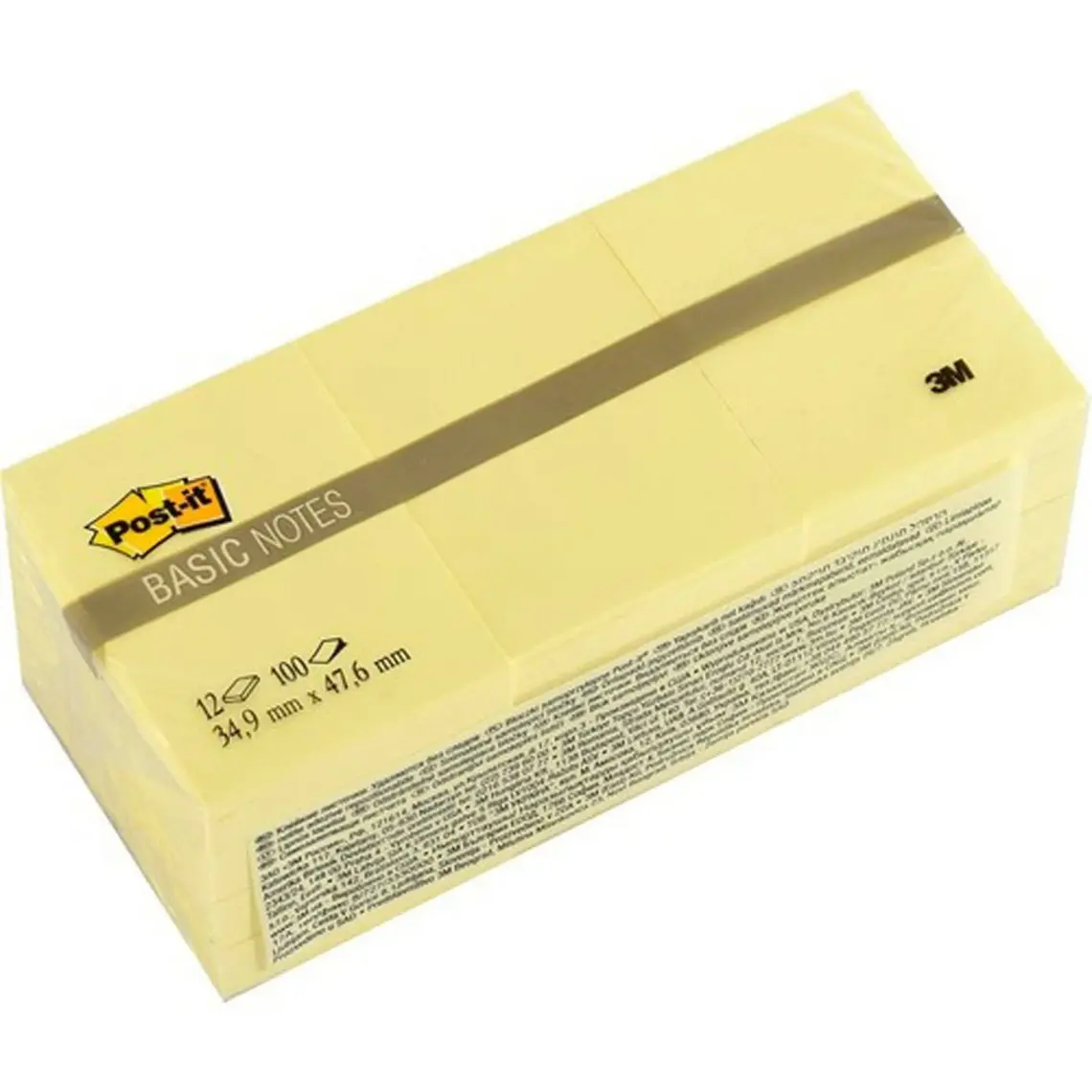 Post-İt Basic Not Sarı 12 X 100 Yaprak 35X48Mm