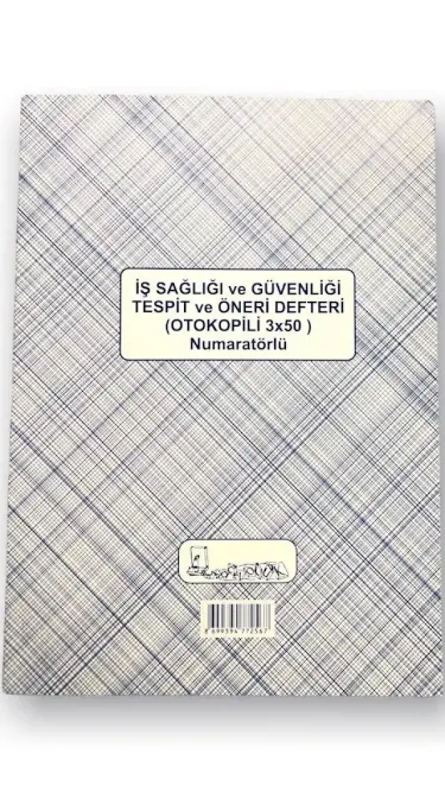 Kocaoluk İş Sağlığı Ve Güvenliği Tespit Ve Öneri Defteri (3x50 Numaratörlü)