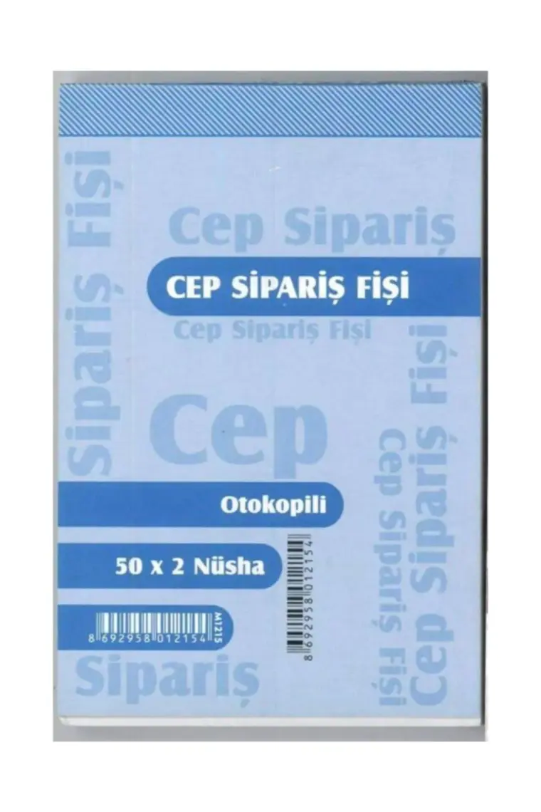 Özkan Cep Sipariş Fişi Otokopili 50 x 2 Nusha 12 Adet