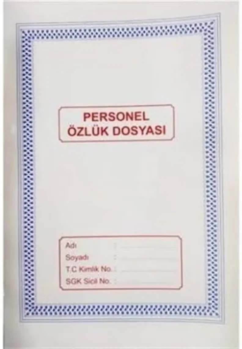 Gürpaş Personel Özlük Dosyası A4 Tekli Kapsüllü