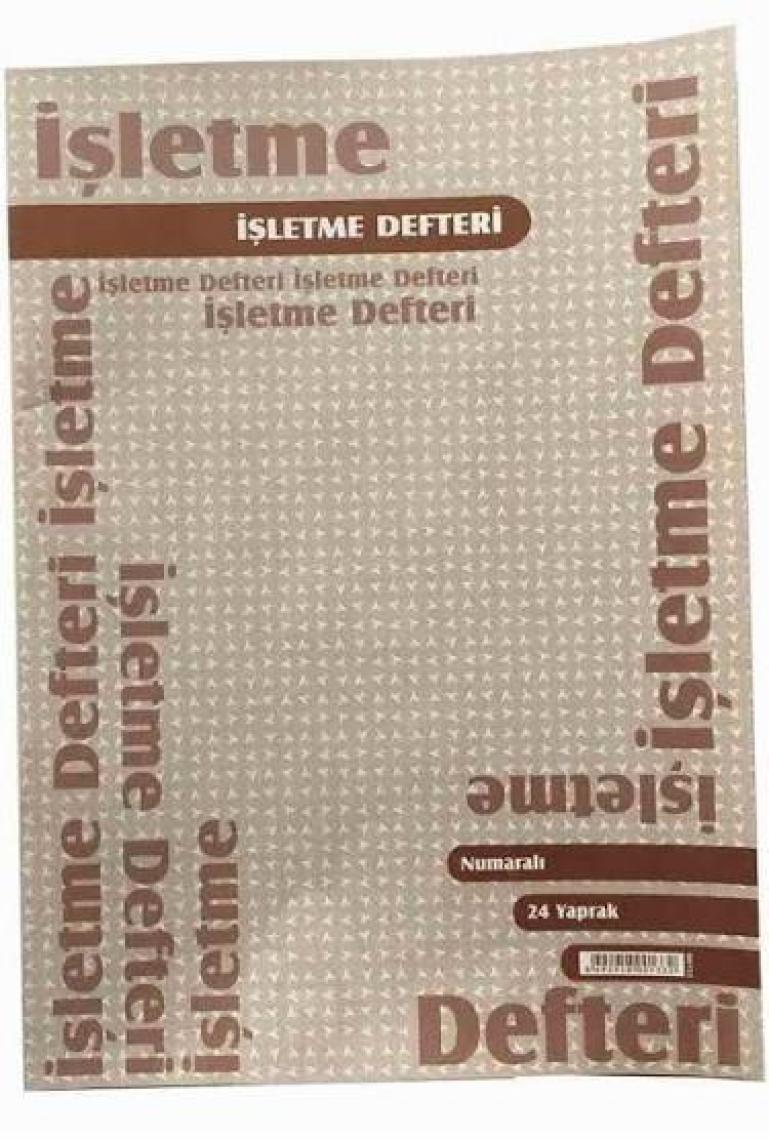 Özkan Işletme Defteri Numaralı 24 Yaprak