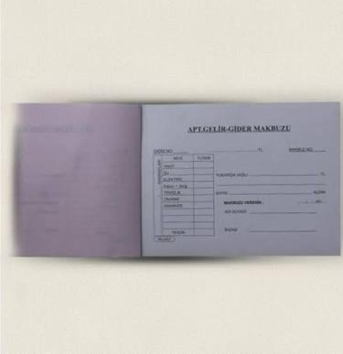 Altınyıldız Apartman Gelir Gider Makbuzu A5 Otokopili