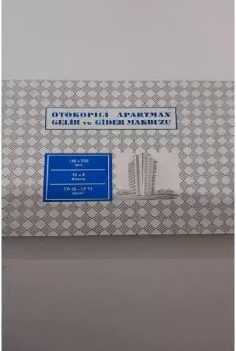 Altınyıldız Apartman Gelir Gider Makbuzu A5 Otokopili