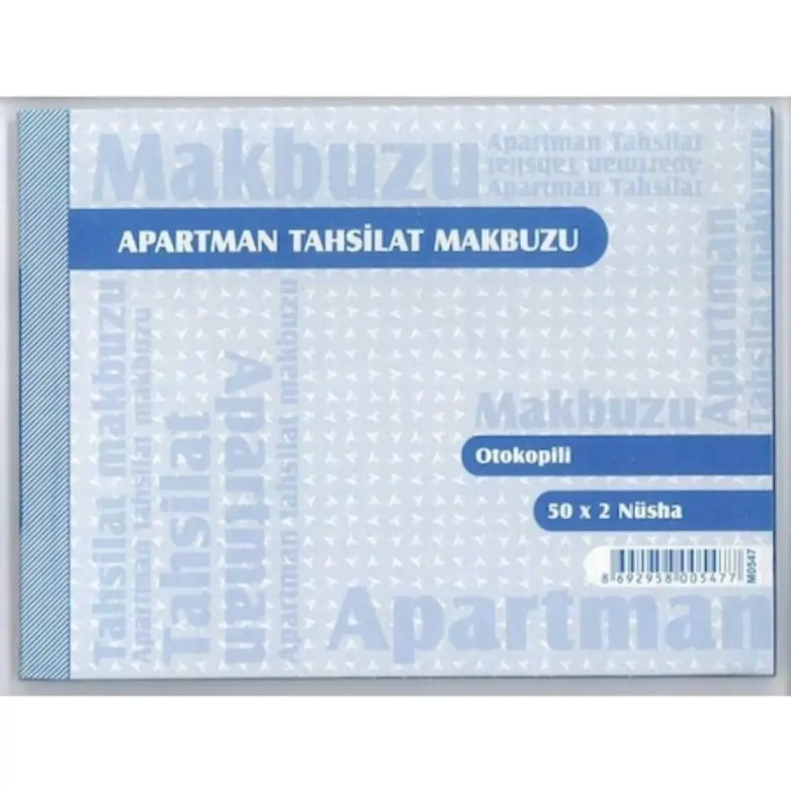 Özkan Apartman Tahsilat Makbuzu Otokopili 50 x 2 Nusha 12 Adet