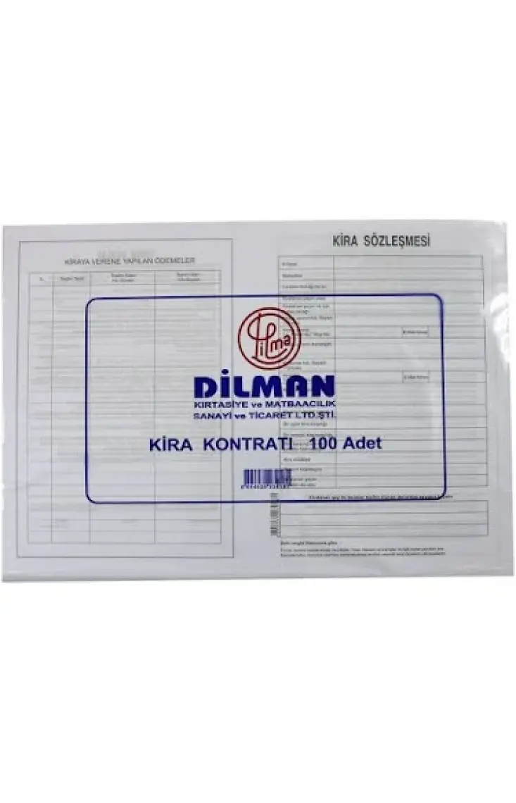 Dilman Kira Kontratı 100 Lü