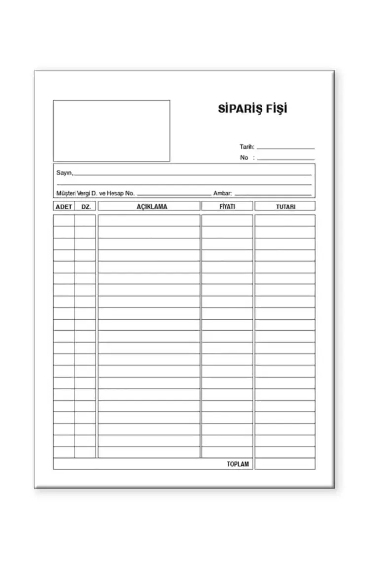 Folix Sipariş Fişi 10x14 cm 1-50 Otokopili  12 ADET  Boy En 13,5cm X9cm