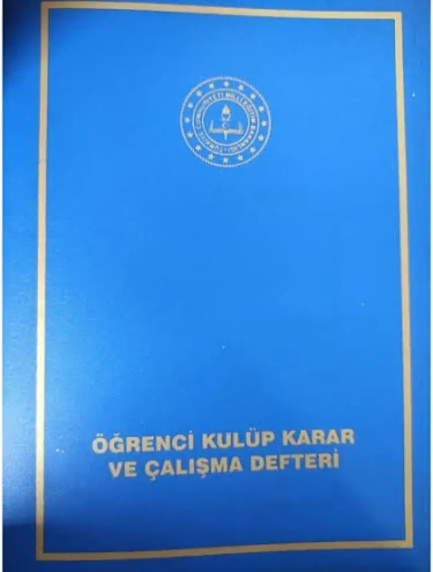 Öğrenci Kulüp Karar ve Çalışma Defteri Plastik Kapak