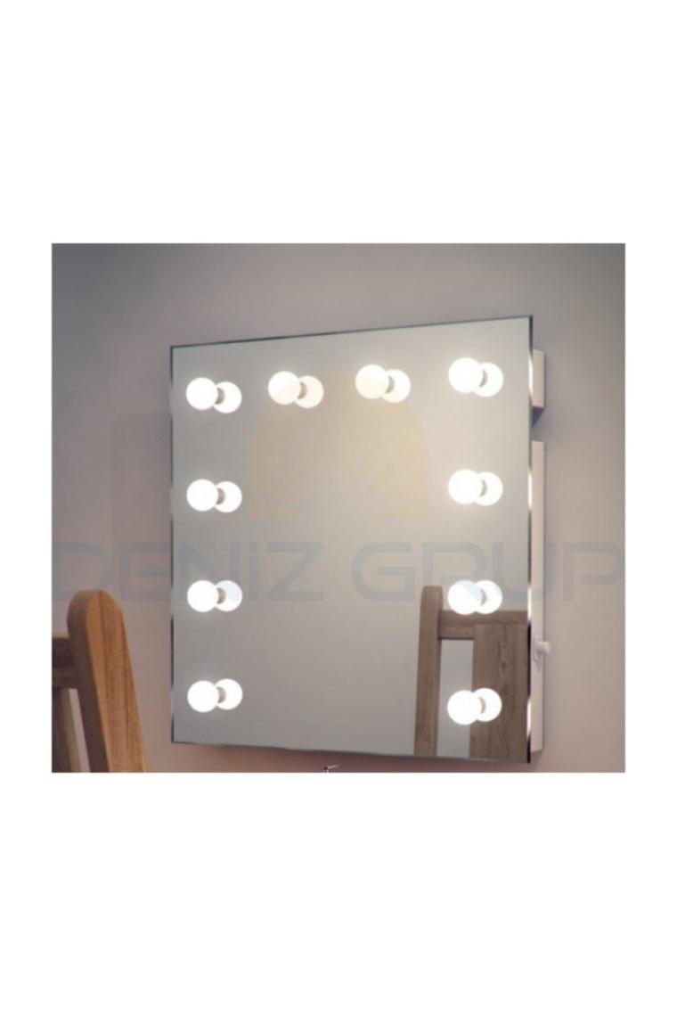 60x60cm Kulis Işıklı Makyaj Aynası Model : Le5-003
