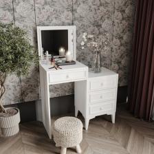 Kzn Home Stella Country Tarzı Aynalı Makyaj Masası - Tamamı 1. Kalite Mdf