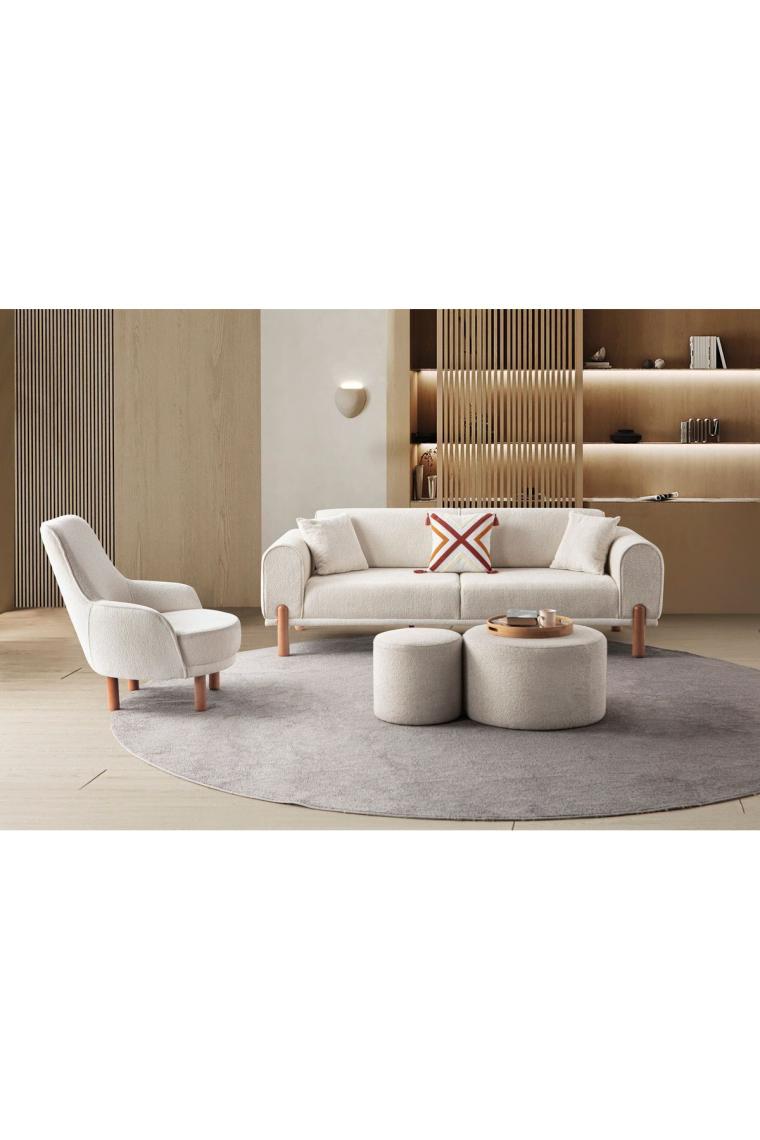 Edsy Home Armoni 3+1 Koltuk Takımı Krem